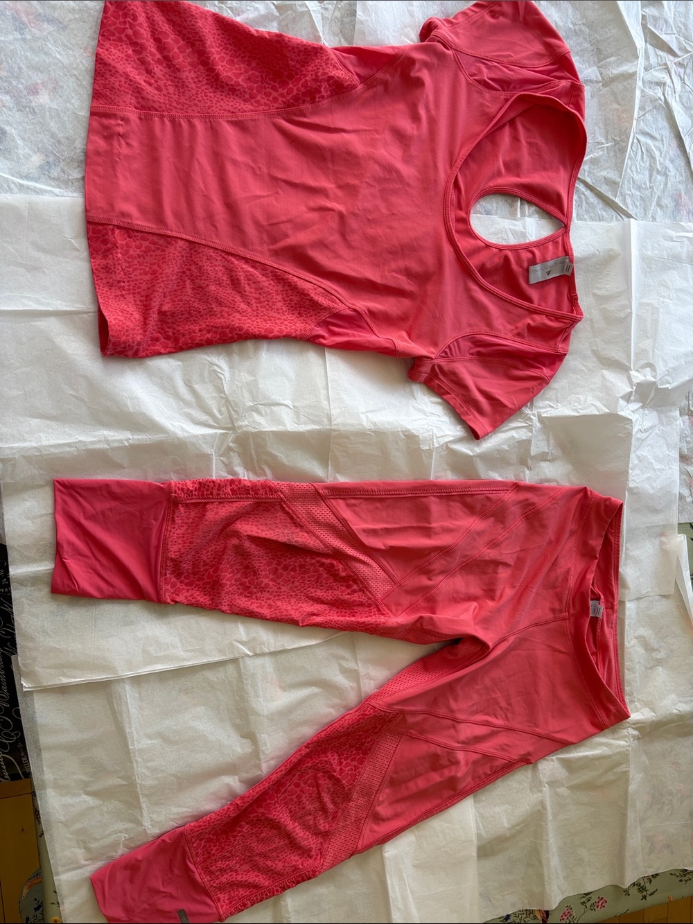 Adidas by Stella McCartney Coral Pink Active Top & Leggings Set